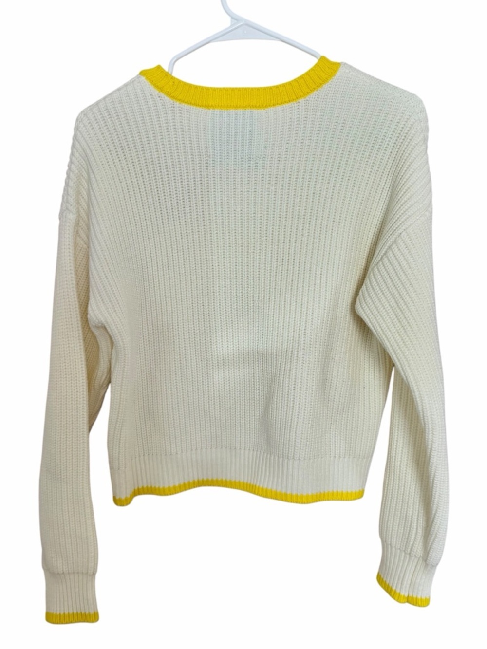 Kerri Rosenthal Smiley Face Cropped Sweater Size Small Cotton Knit - Picture 6 of 9